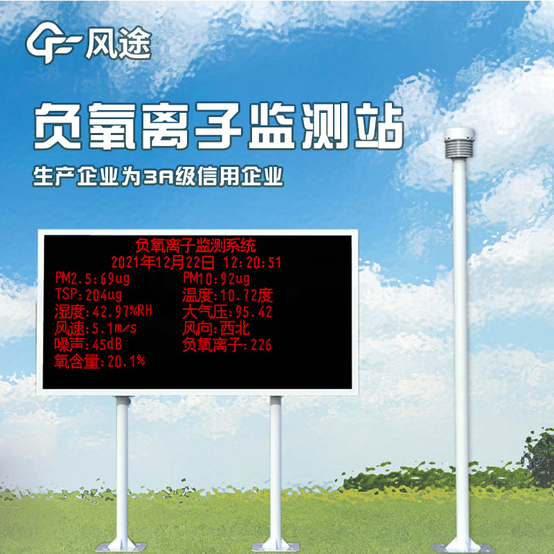 負氧離子監測系統，評估景區空氣環境